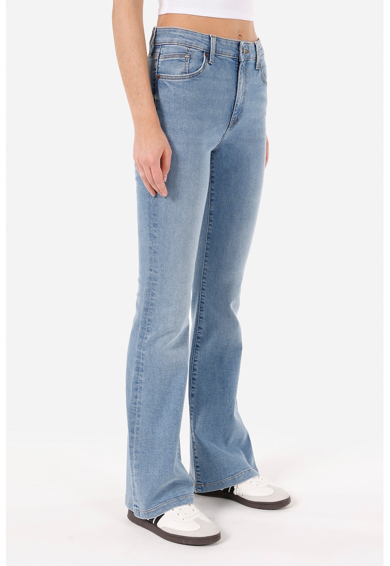 Blugi cu talie medie - Albastru deschis