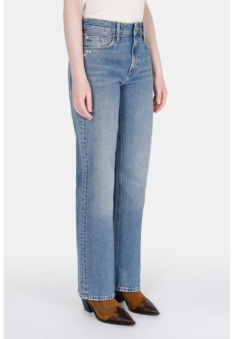 Blugi drepti cu 5 buzunare - Albastru