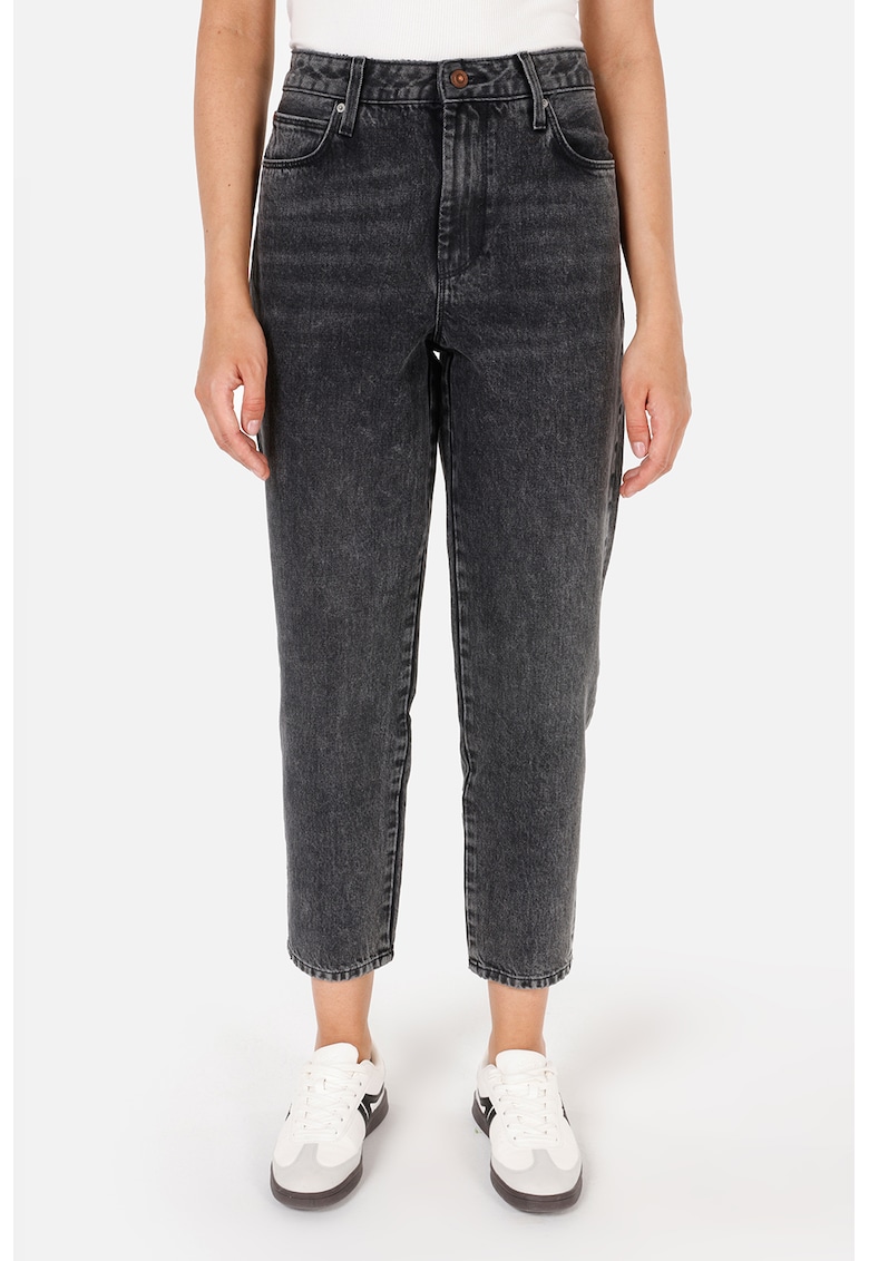 Blugi mom fit cu talie inalta