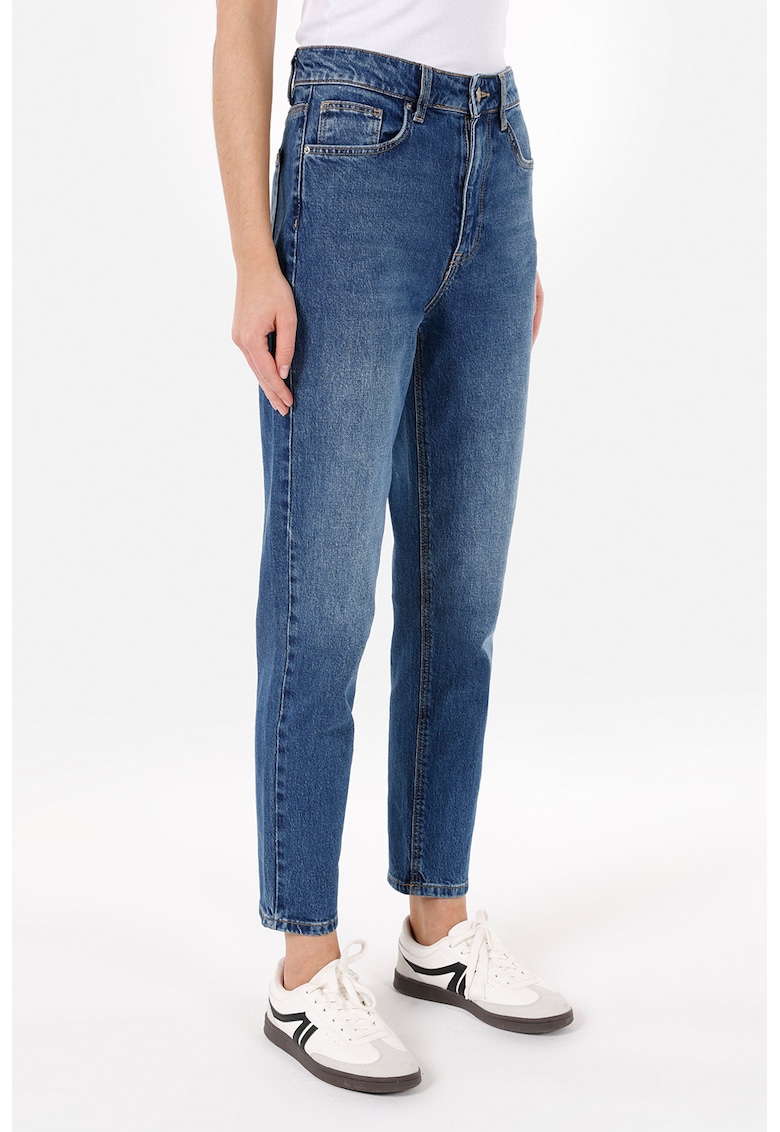 Blugi crop din amestec de bumbac