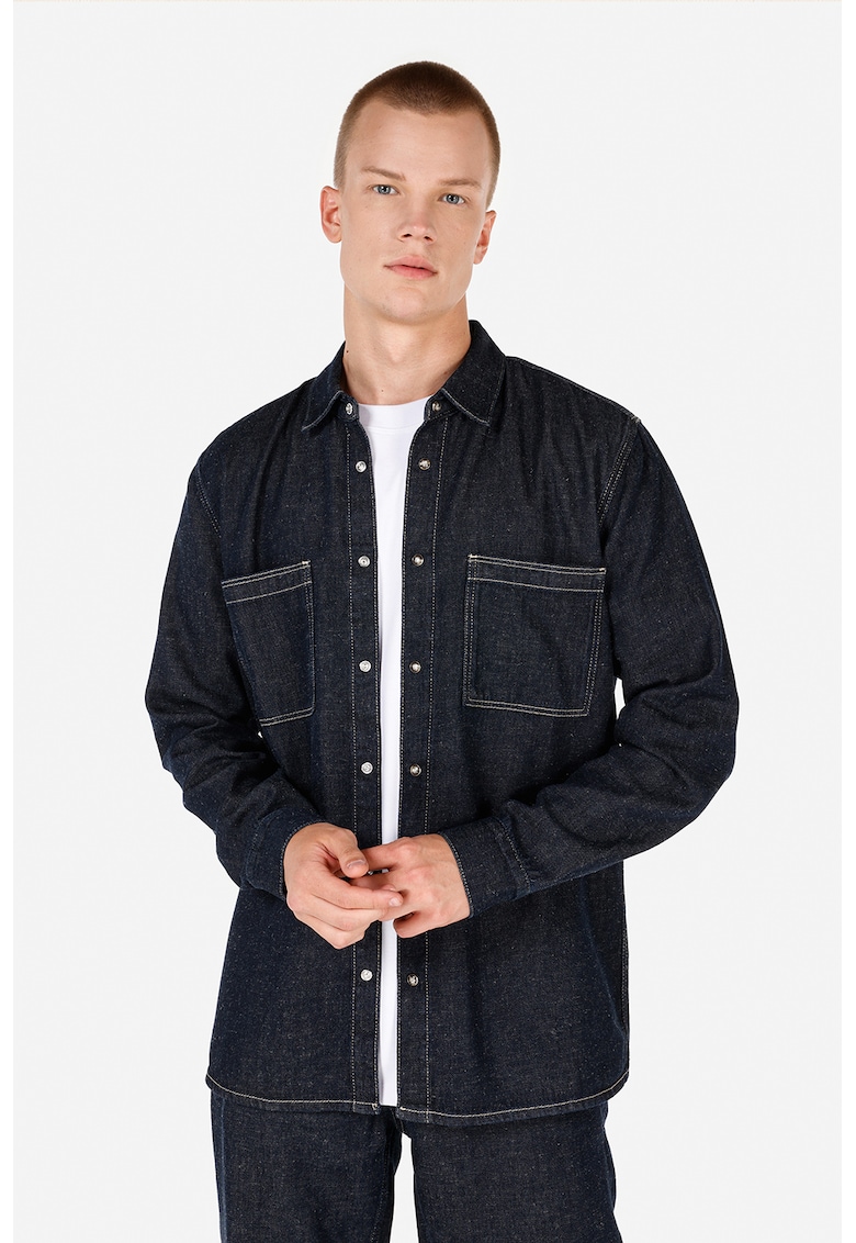Camasa din denim si amestec de lyocell