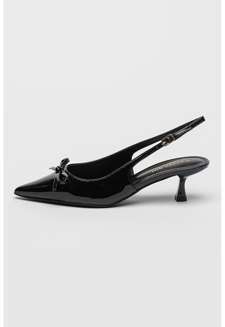 Pantofi de piele ecologica cu toc kitten si var ascutit Voguie