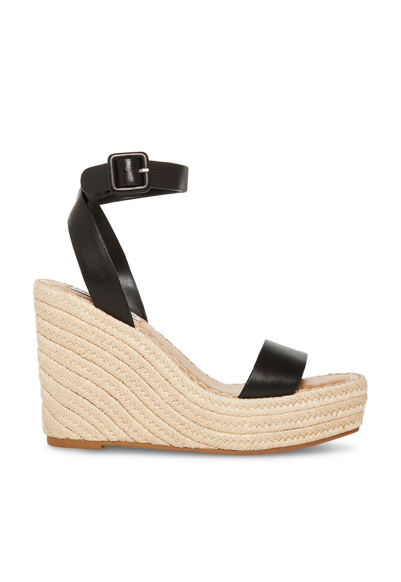 Sandale demi-wedge de piele ecologica