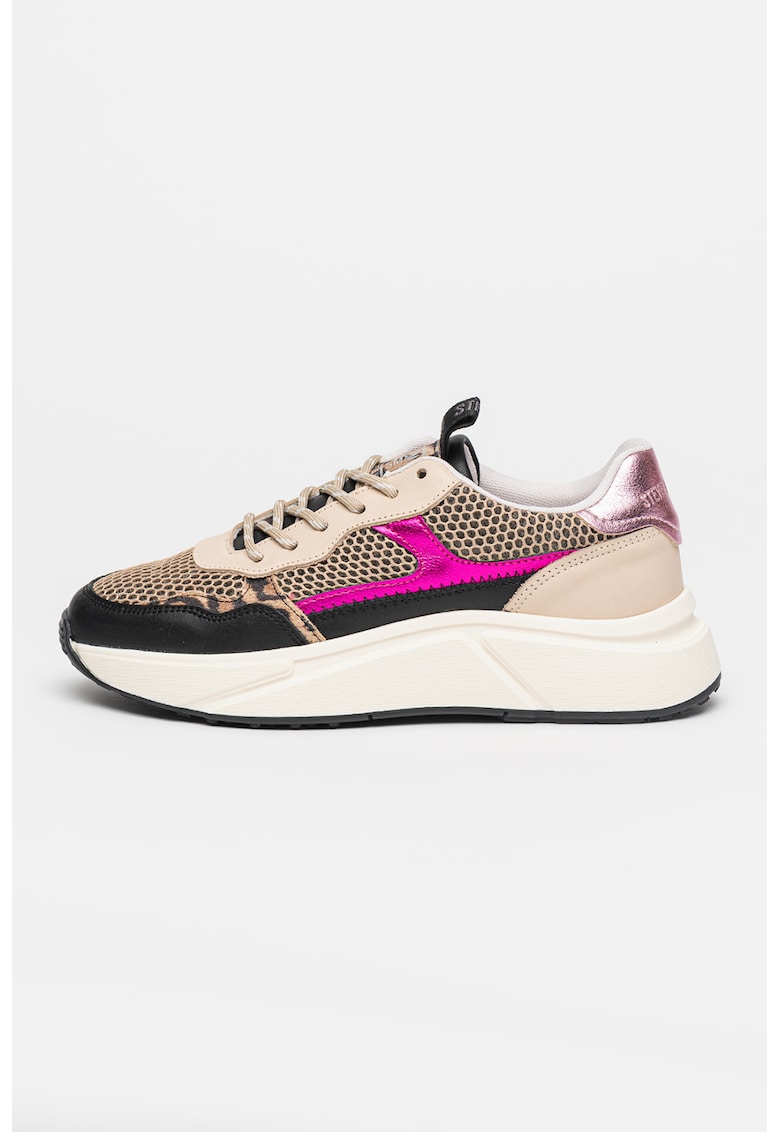 Pantofi sport Starlyn wedge cu aspect metalizat