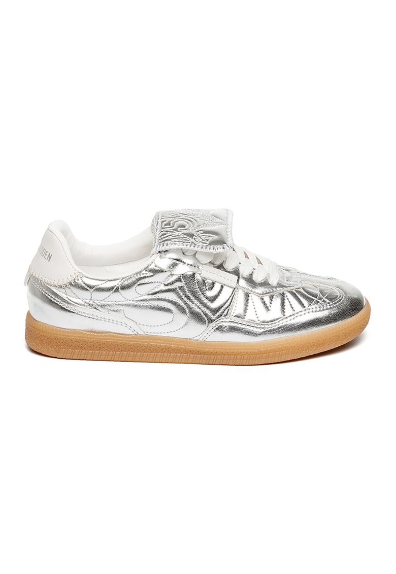 Pantofi sport de piele cu cusaturi decorative