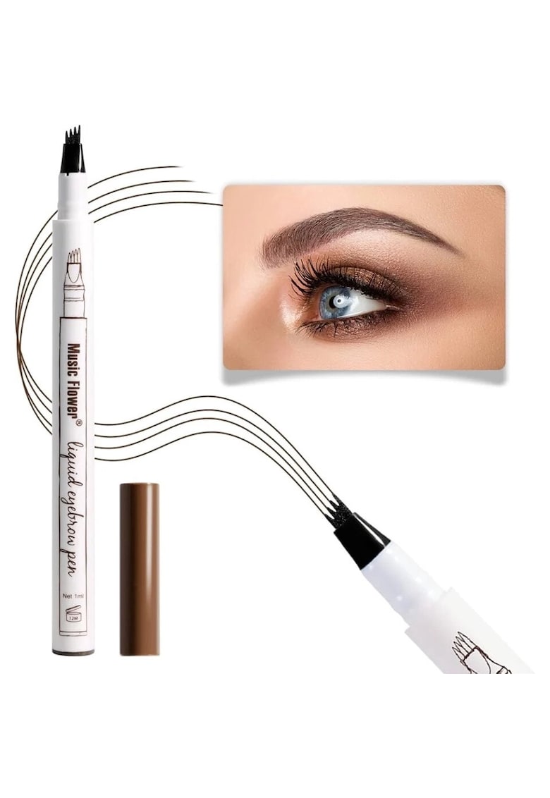 Creion Sprancene cu efect Microblading - Fine Sketch Tattoo - Coffee