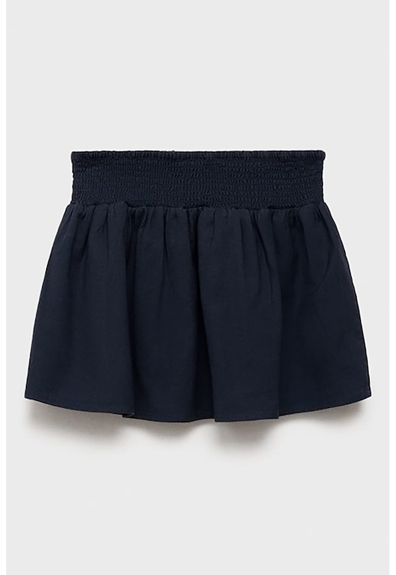 Fusta mini din amestec de in cu volane