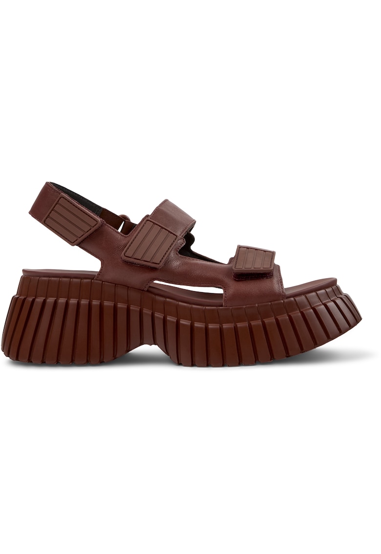 Sandale de piele cu velcro si aspect masiv BCN 22077