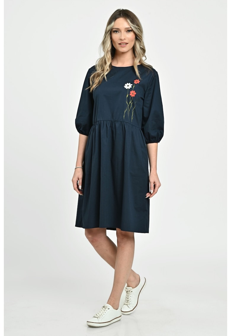 Rochie Medie Dama V264 - bleumarin