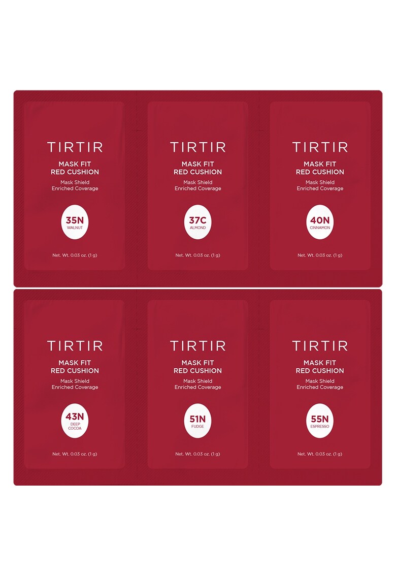 Set de Testare Fond de Ten Cushion - Sachet - Mask Fit Red Cushion Trial Kit 6 Culori (35N-55N)