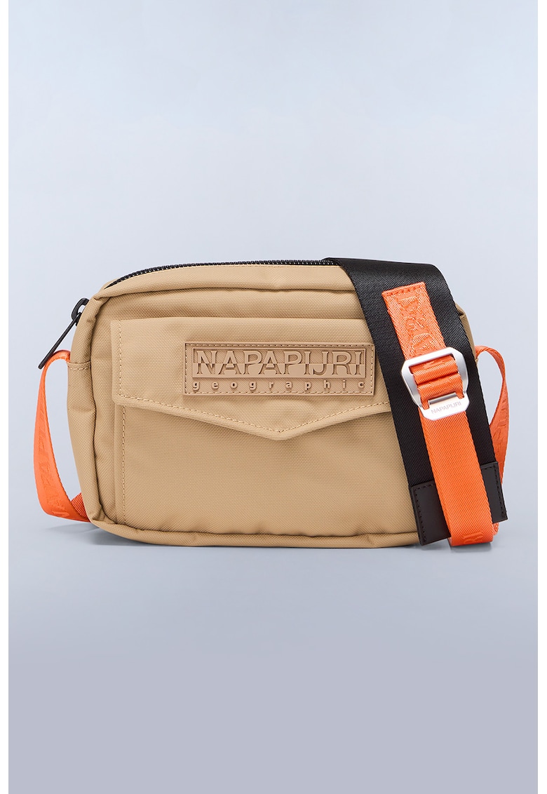 Geanta crossbody din material textil cu buzunar frontal cu clapa Morra