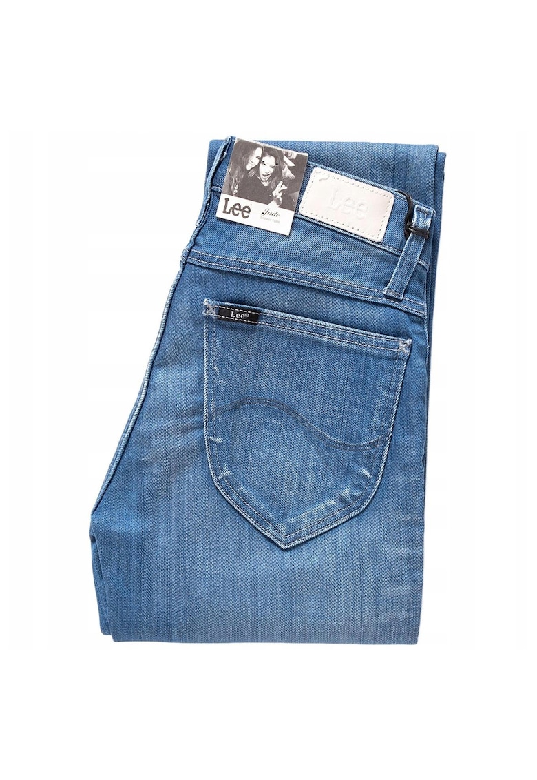 Blugi Dama - Jade - W25-L31 - Bumbac - Fermoar - Lungi - Talie Medie - 5 Bunzuare - High-Quality - Albastru