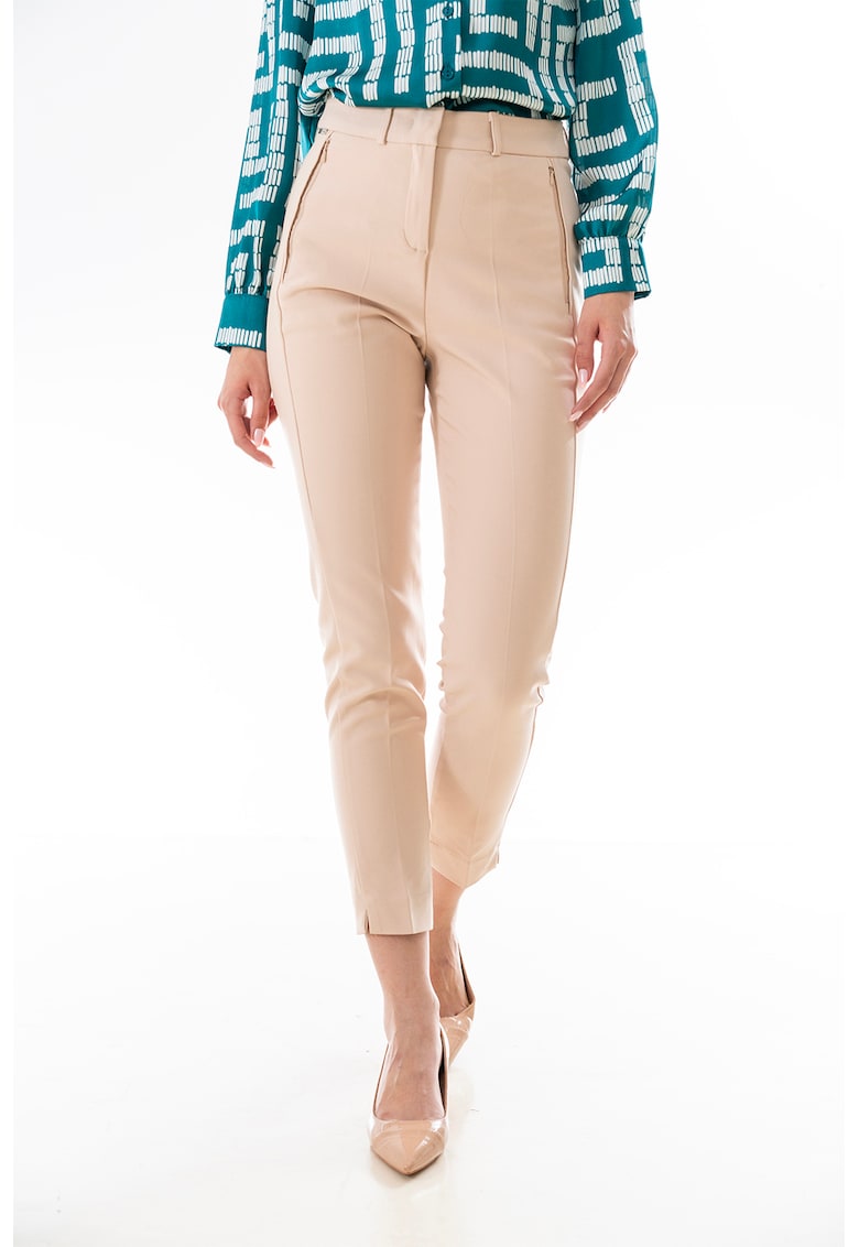 Pantaloni cu talie inalta Siena - Bej