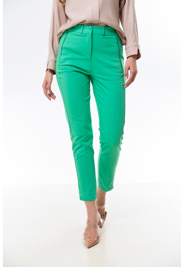 Pantaloni cu talie inalta Siena - Verde