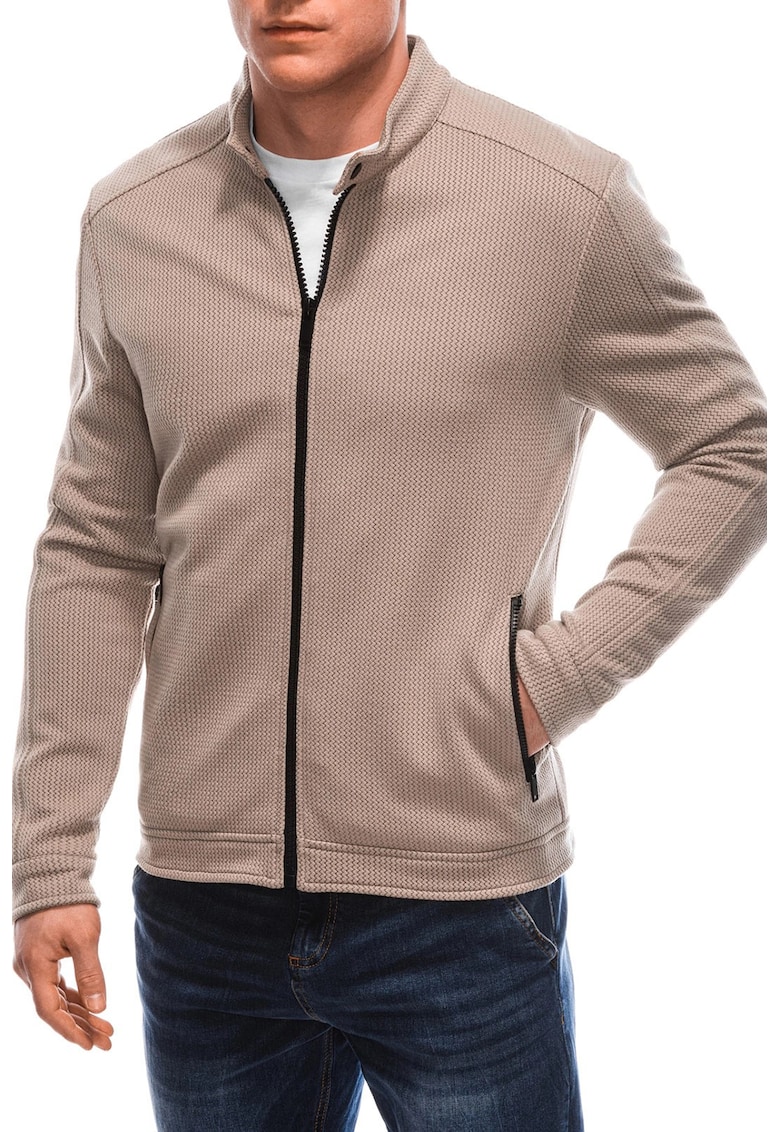 Jacheta regular-fit cu fermoar