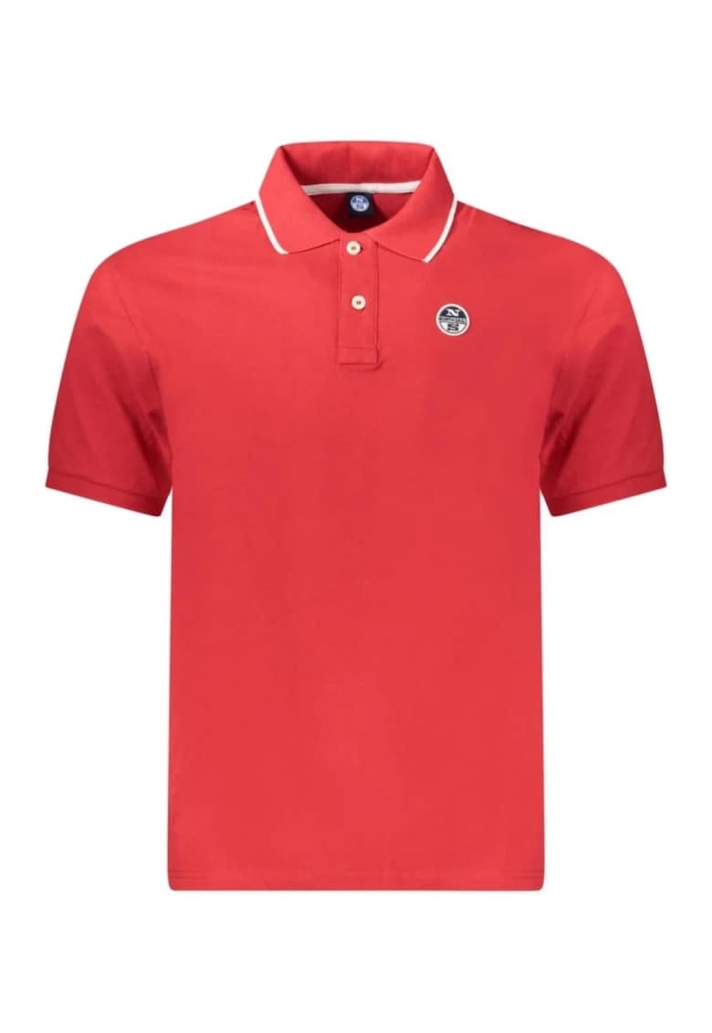 Tricou polo barbati - cu mini logo brodat - Regular fit - Rosu - Rosu