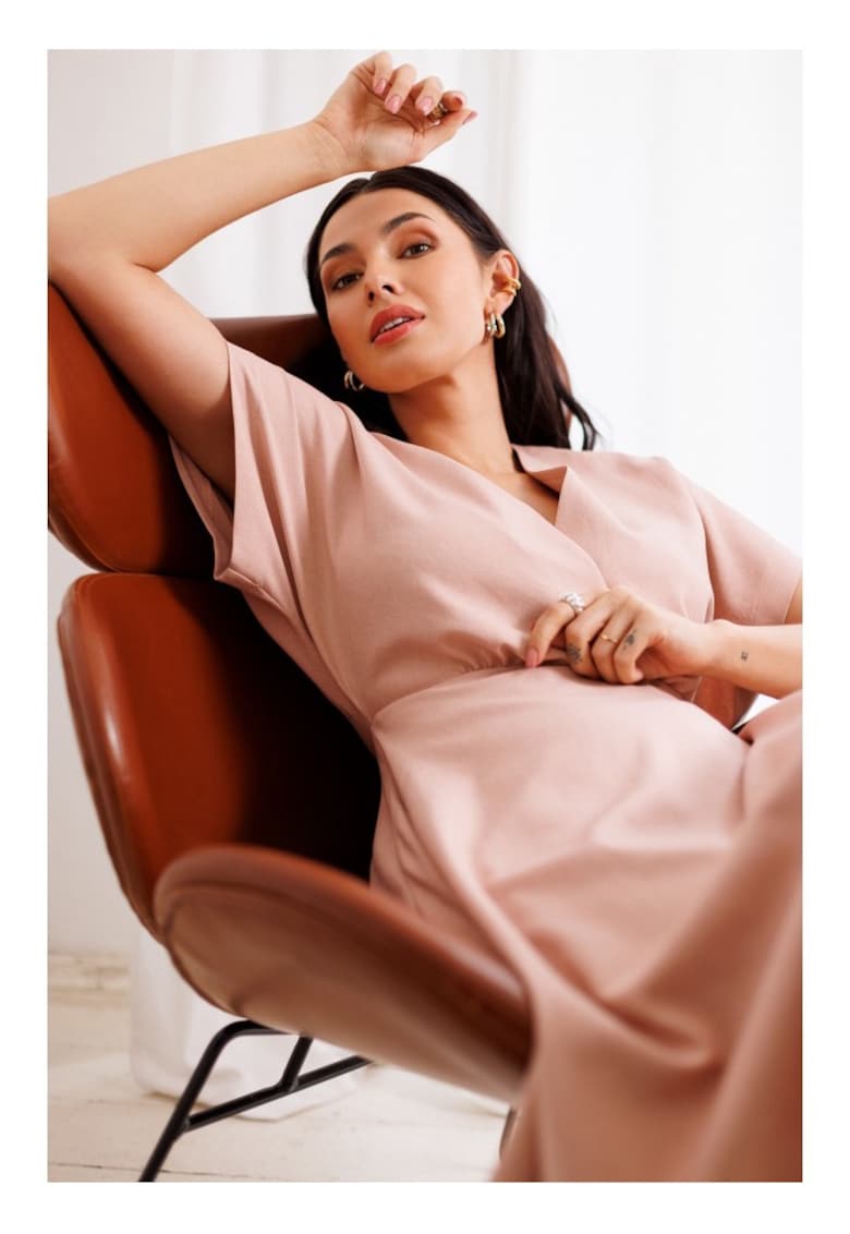 Rochie evazata - roz -