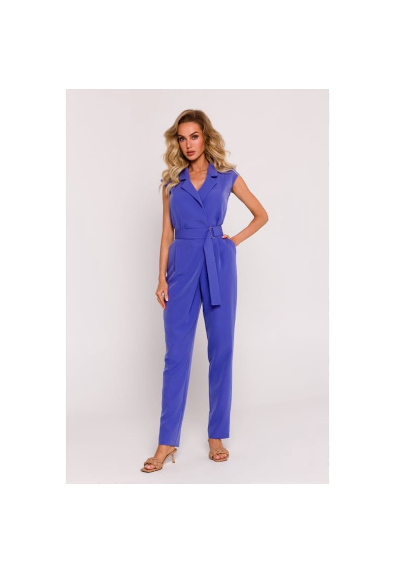 Salopeta pentru femei cu partea superioara de tip furou -  Violet - XXL