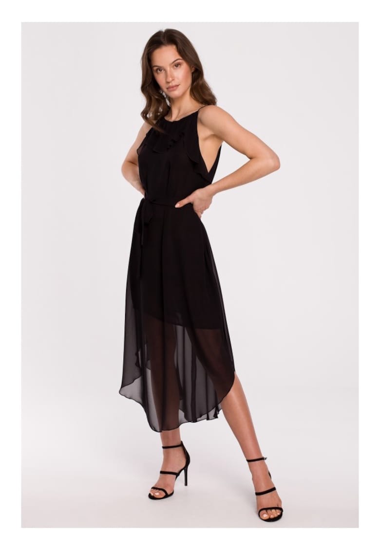 Rochie legata in jurul gatului - negru - Negru