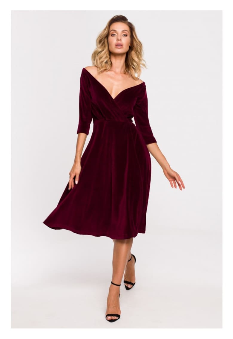 Rochie midi - Bumbac - Roz