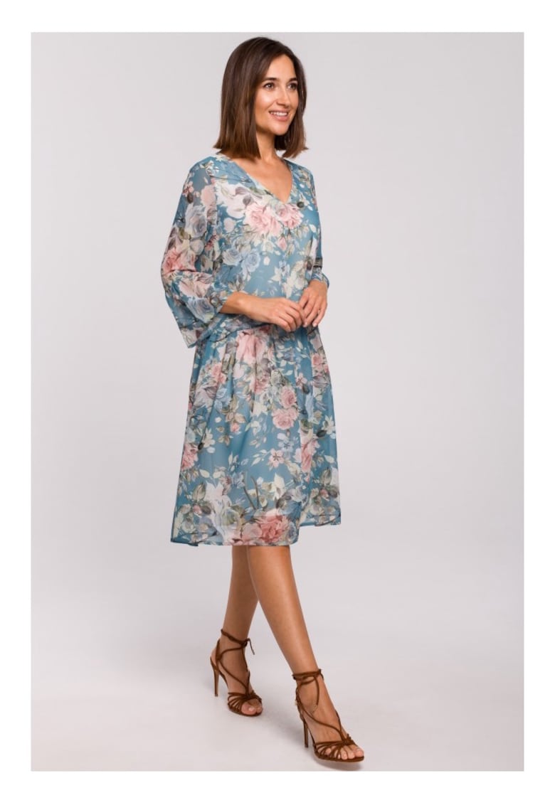 Rochie din sifon cu talie coborata - model 4