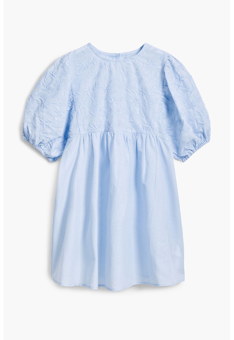 Rochie scurta de bumbac cu maneci bufante