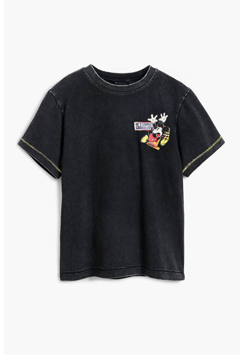 Tricou cu Mickey Mouse - Rosu/Negru