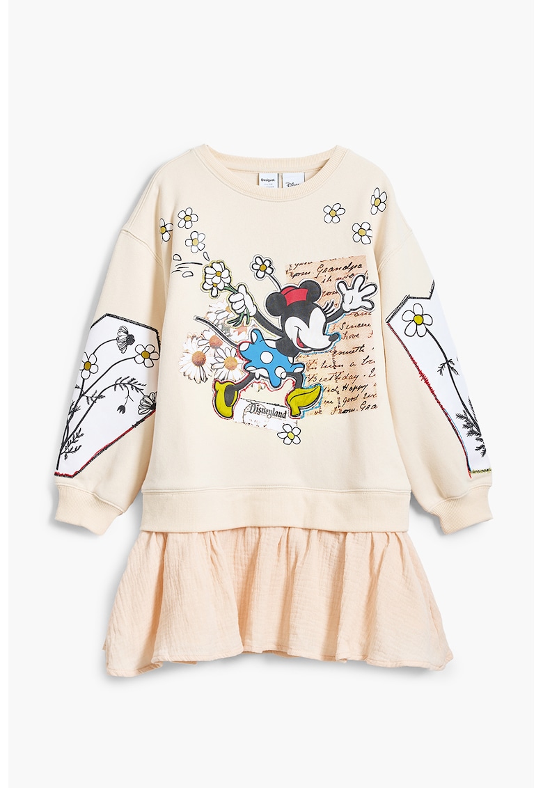 Rochie de bumbac cu design Mickey Mouse