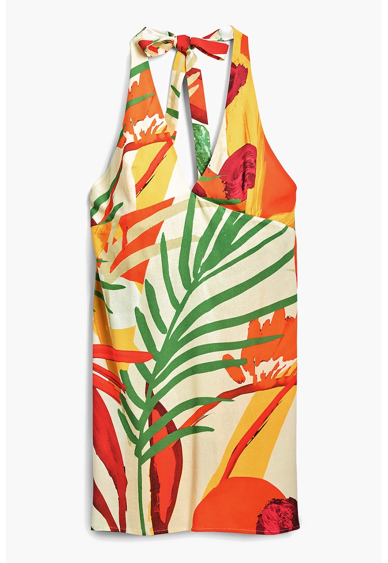 Top de plaja cu decolteu halter