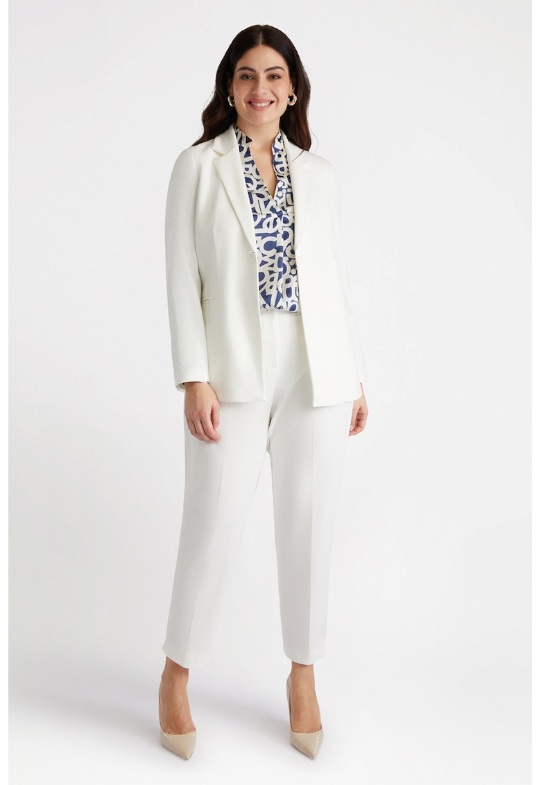 Pantaloni crop cu talie inalta Pantaloni crop cu talie inalta