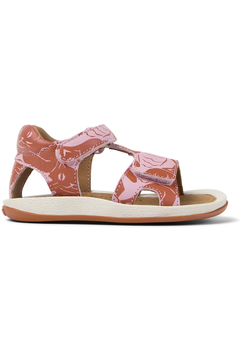 Sandale cu inchidere velcro Bicho 210433 - Maro/Roz