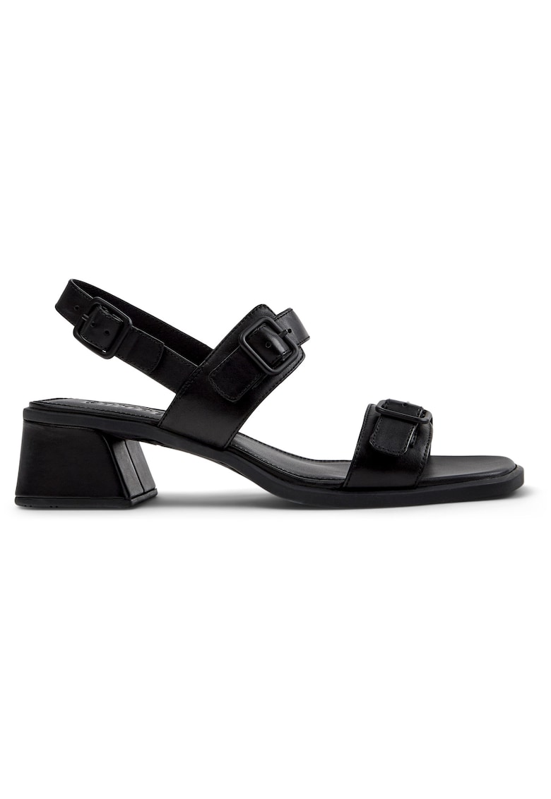 Sandale din piele cu catarame Kora - Negru