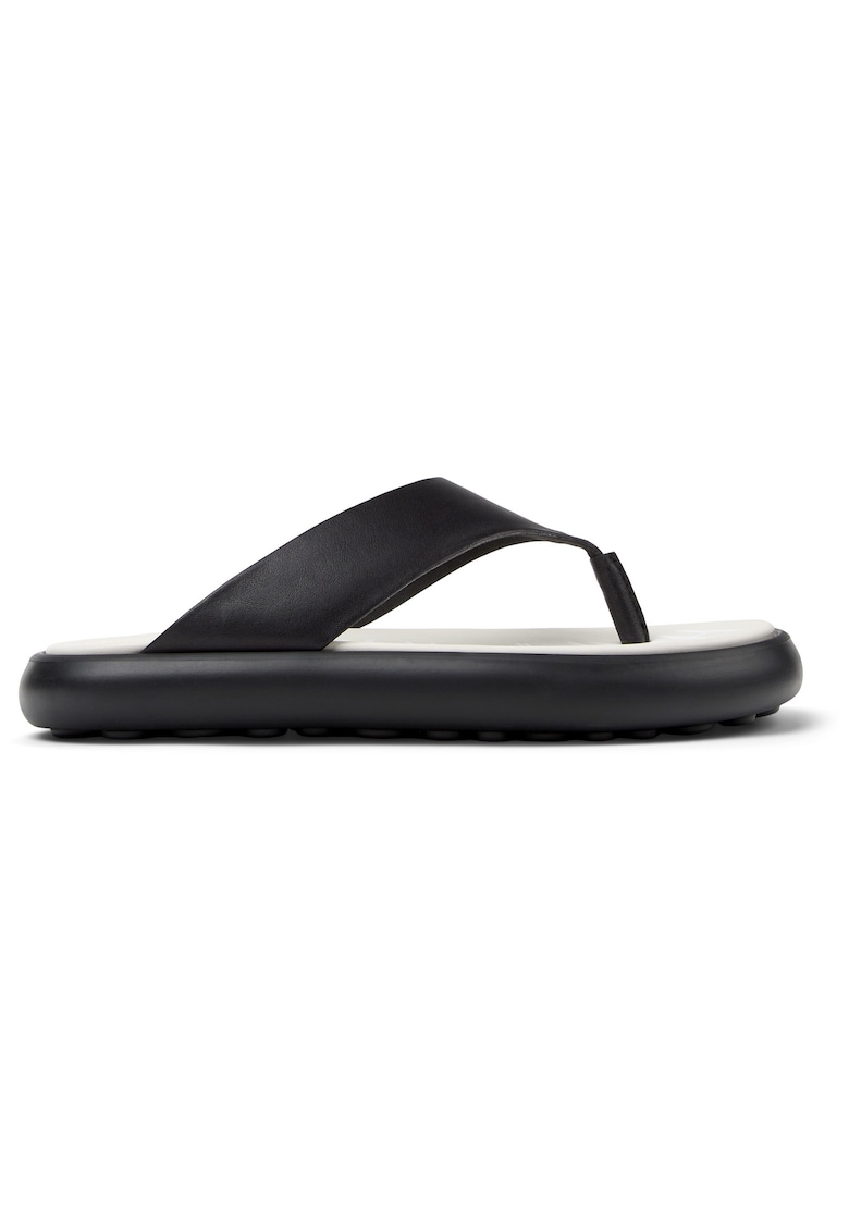 Camper Papuci flip-flop din piele Pelotas Flota - Negru