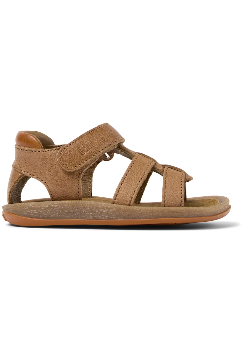 Sandale de piele cu velcro Bicho Bicho - Maro