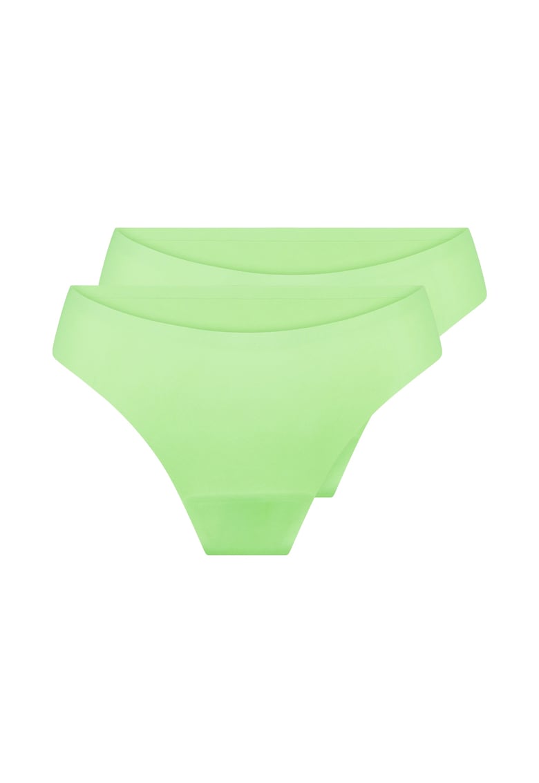 Set de chiloti tanga fara cusaturi - 2 perechi - Verde lime
