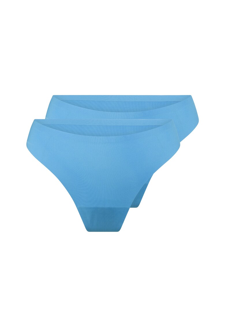 Set de chiloti tanga fara cusaturi - 2 perechi - Albastru pastel