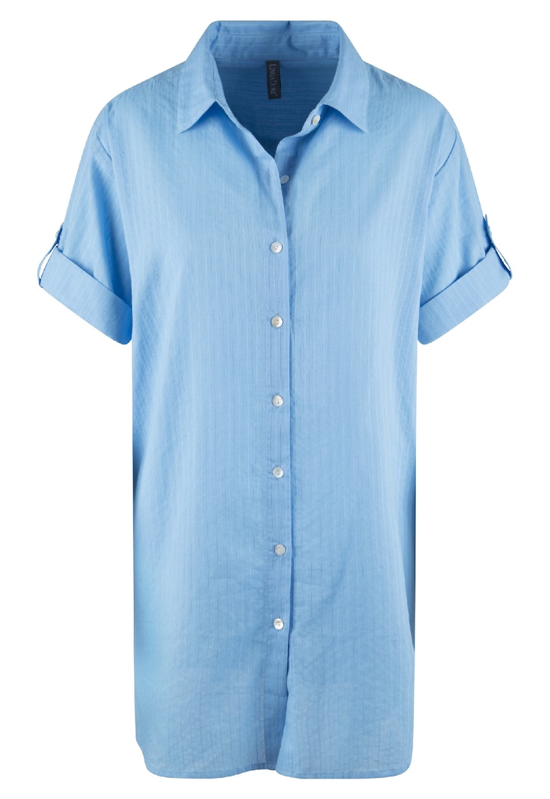 Camasa de noapte cu model in dungi si nasturi