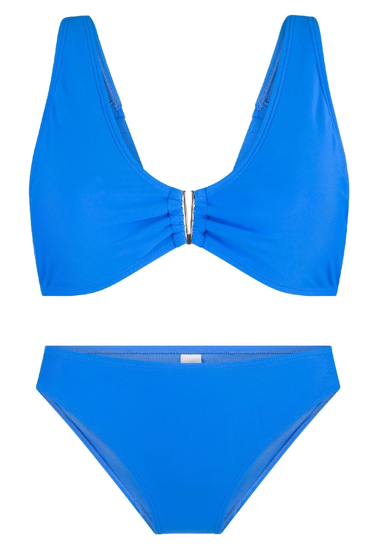 Costum de baie din doua piese cu model uni