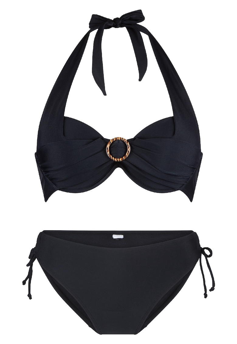 Costum de baie din doua piese cu model uni