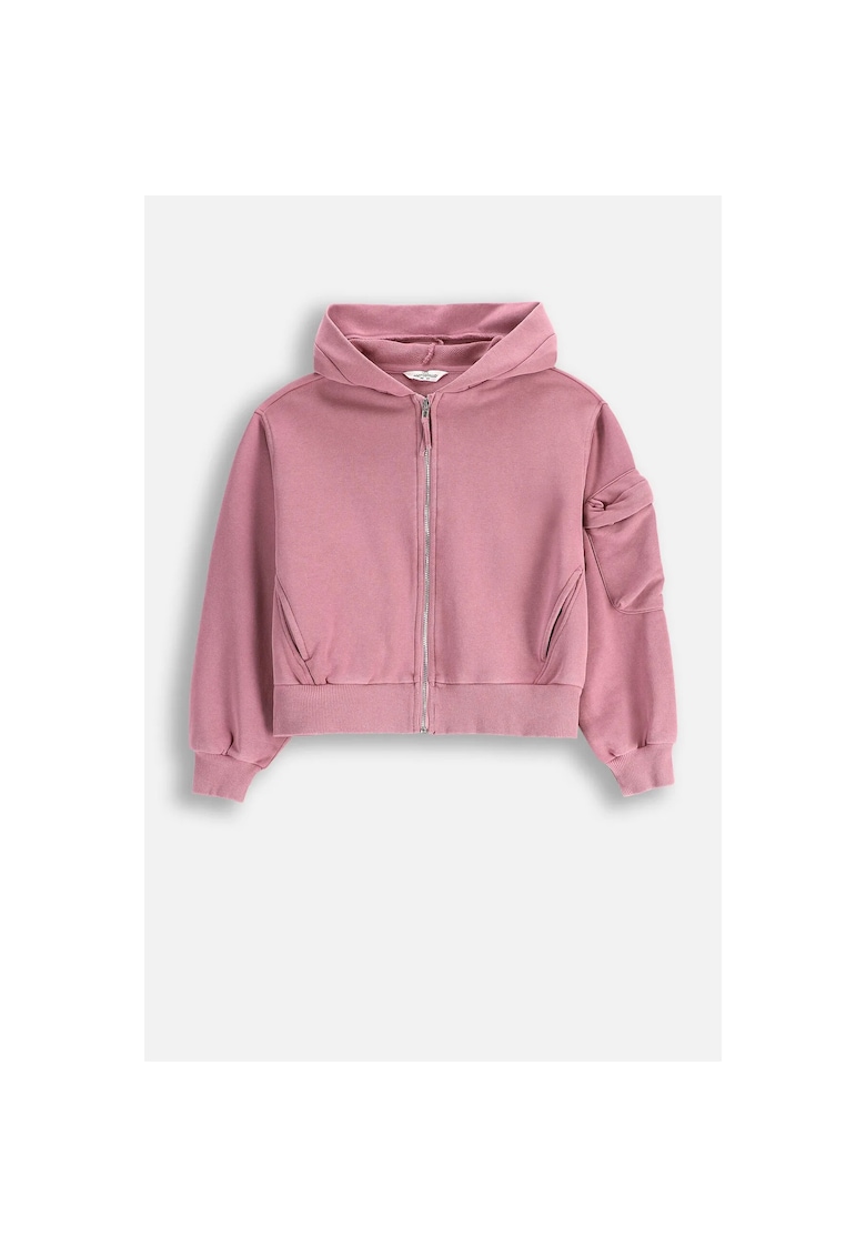 Hanorac - pentru copii - Bumbac - Cu fermoar - Roz