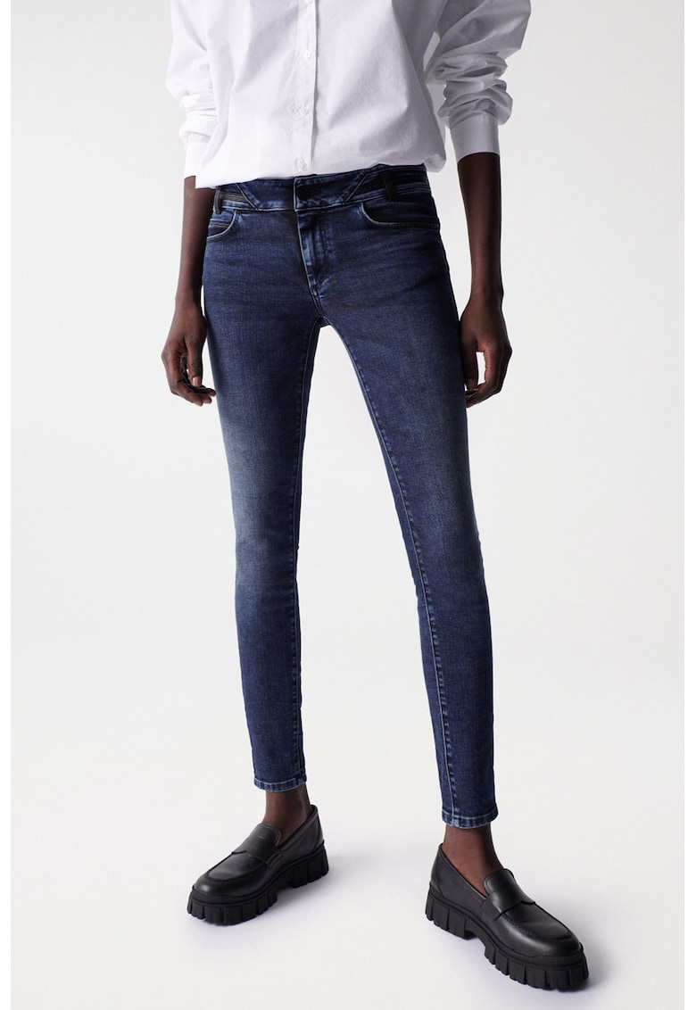 Blugi skinny cu talie joasa