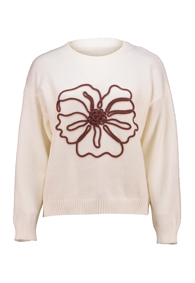 Bluza de trening cu aplicatie florala Bluza de trening cu aplicatie florala