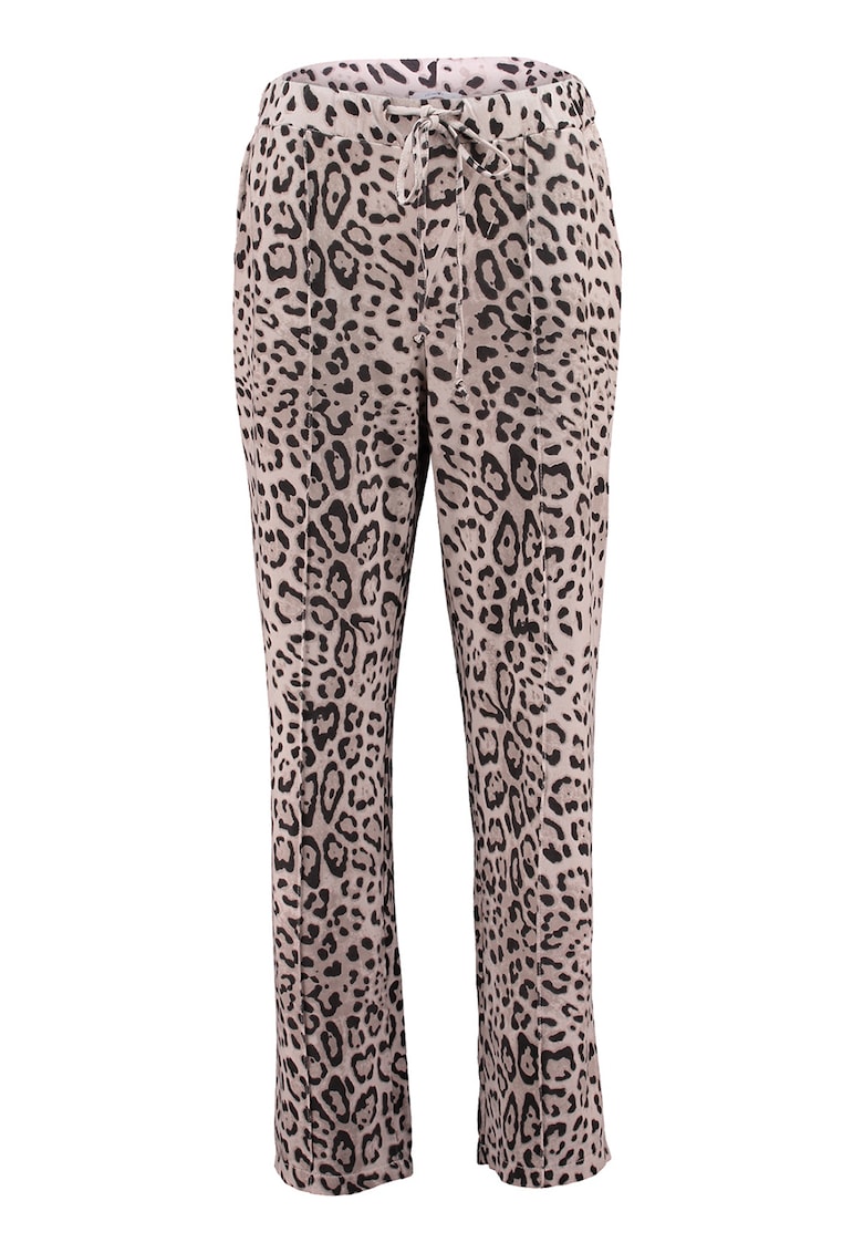 Pantaloni cu snur si animal print