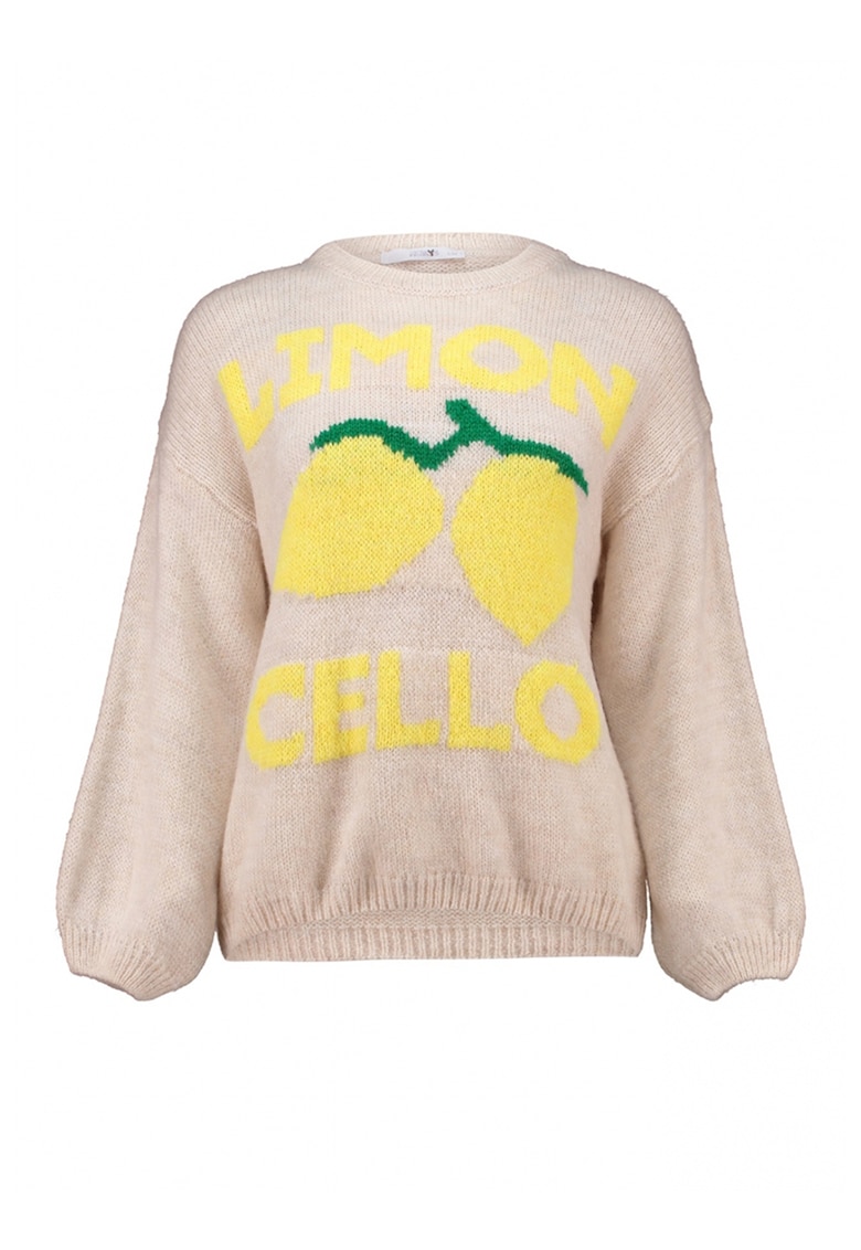 Pulover tricotat fin cu model