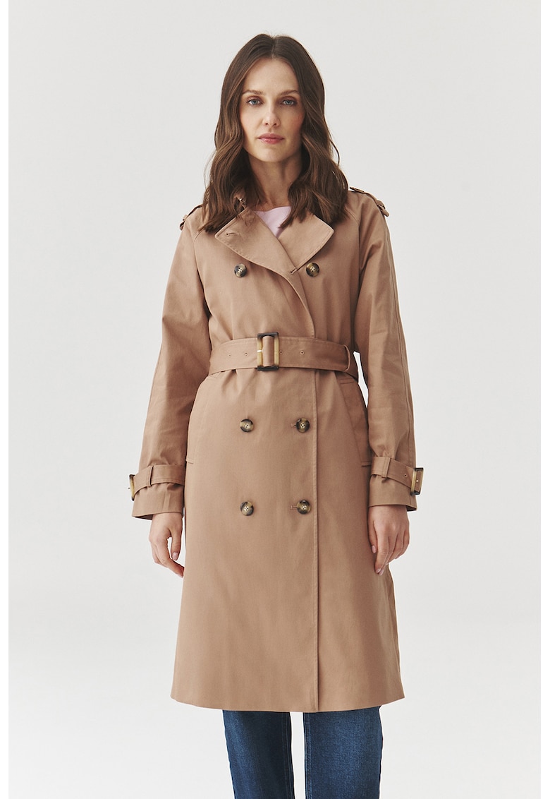 Palton din amestec de bumbac cu nasturi