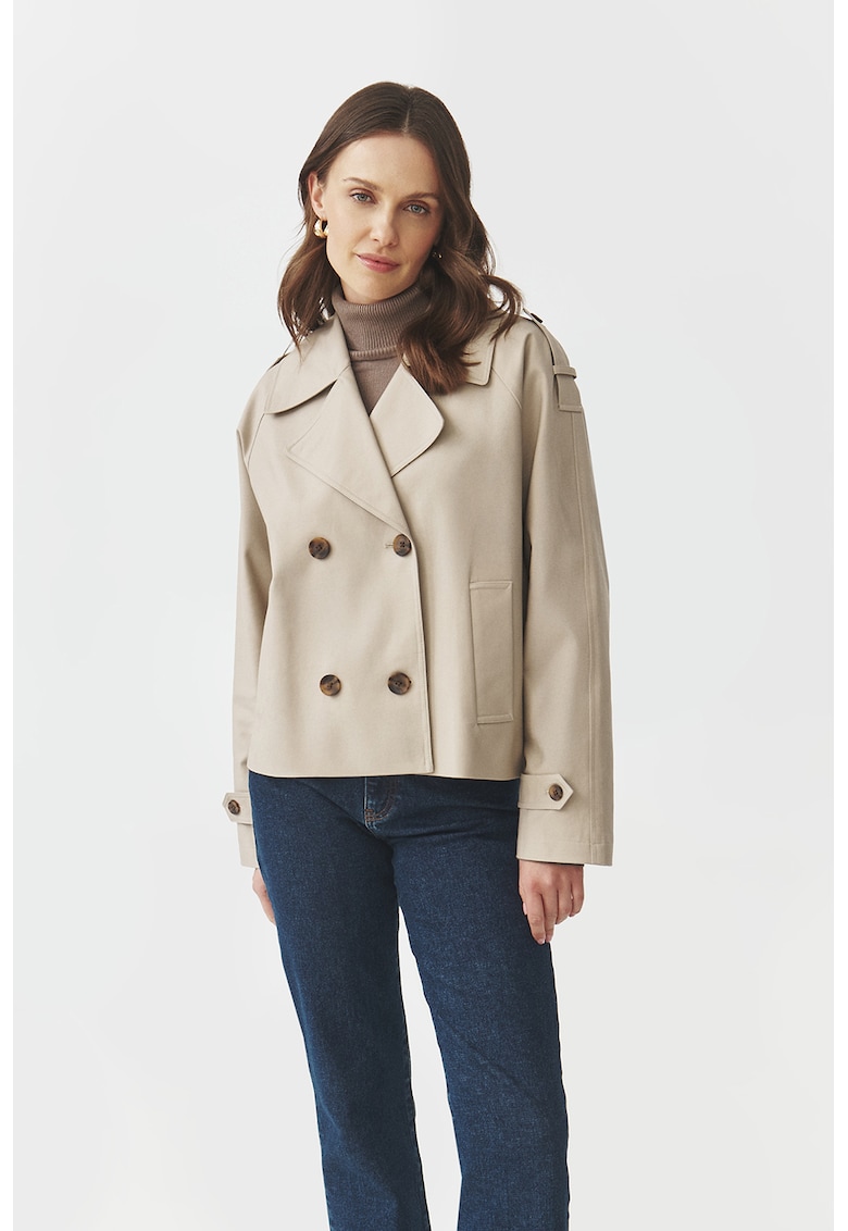 Jacheta crop din amestec de bumbac