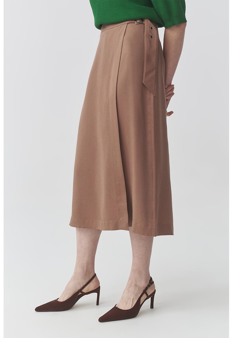 Fusta petrecut din lyocell cu croiala evazata