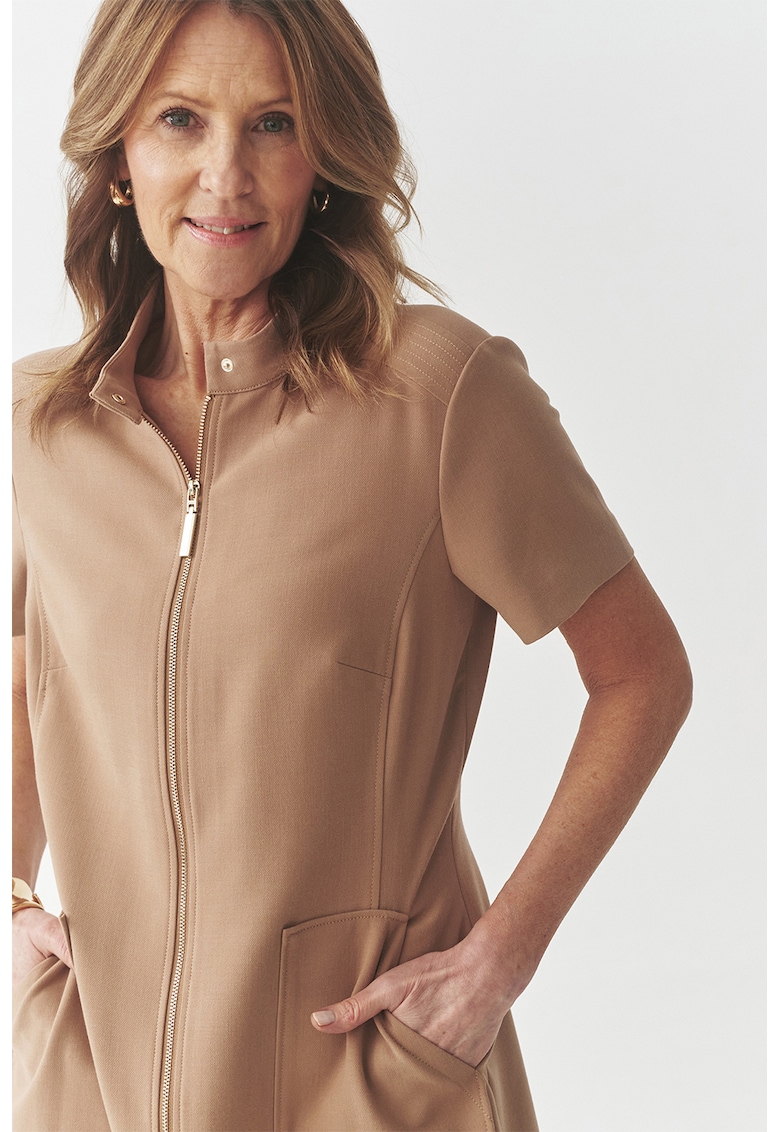 Rochie cu fermoar si buzunare aplicate