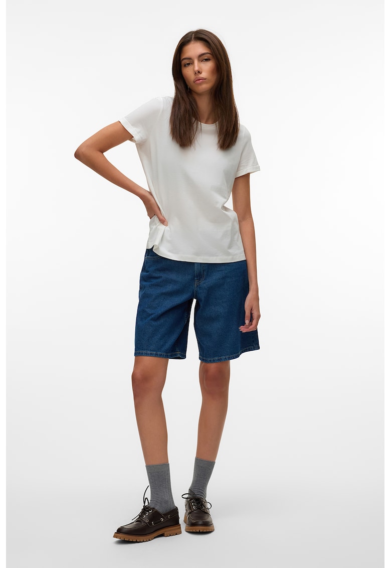 Tricou de bumbac organic cu imprimeu pe partea din spate Tricou de bumbac organic cu imprimeu pe partea din spate