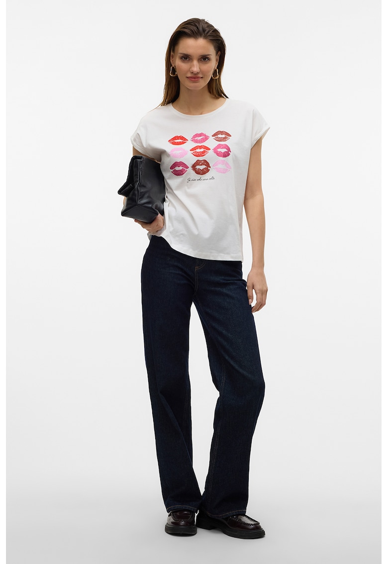 Tricou de bumbac organic cu imprimeu grafic